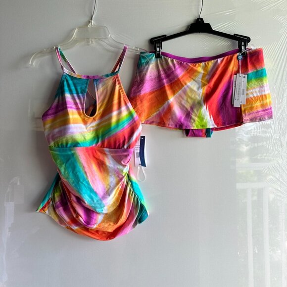 BLEU BY ROD BEATTIE Other - NWT $158 BLEU BY ROD BEATTIE WOMEN'S SWIMSUIT 2 pc tankini skirt set UNDERWIRE